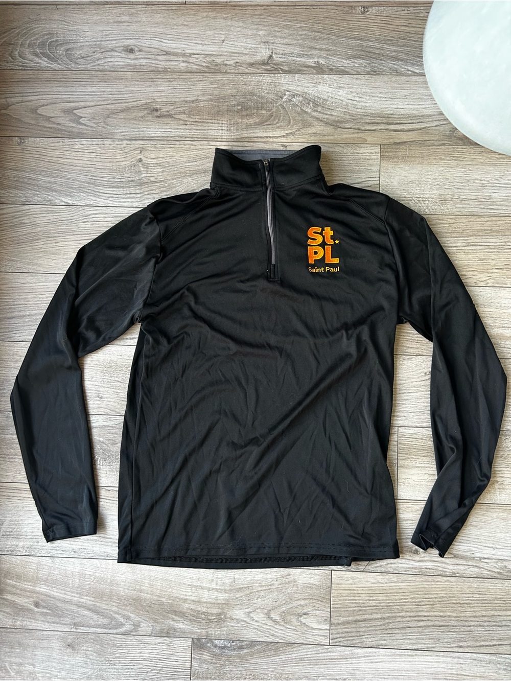 Saint Paul St. PL Black Quarter-Zip Sweater